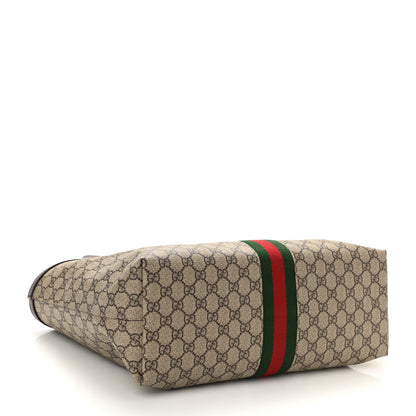 Gucci GG Supreme Monogram Medium Ophidia Shopping Tote Brown 4 of 10