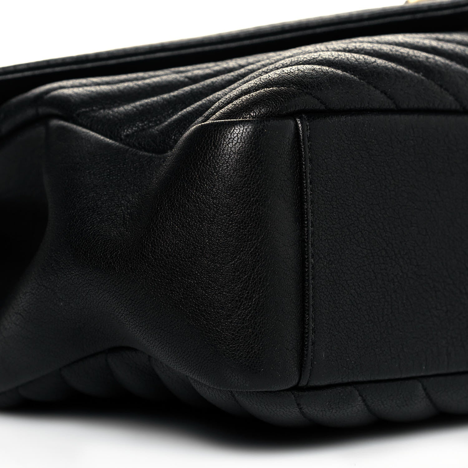 Saint Laurent Sheepskin Matelasse Chevron Monogram Large College Satchel Black 8 of 13