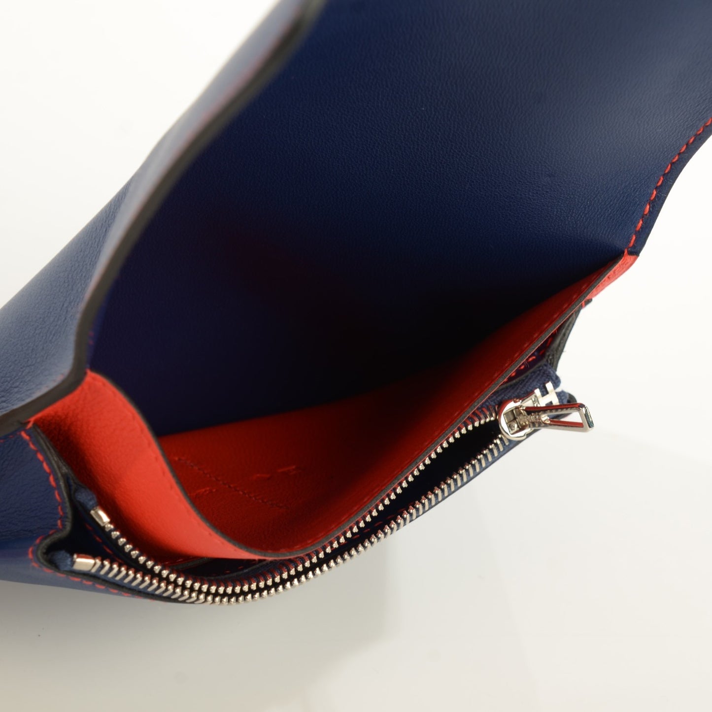 Evercolor Bi Color Compact Dogon Wallet Bleu Saphir Capucine