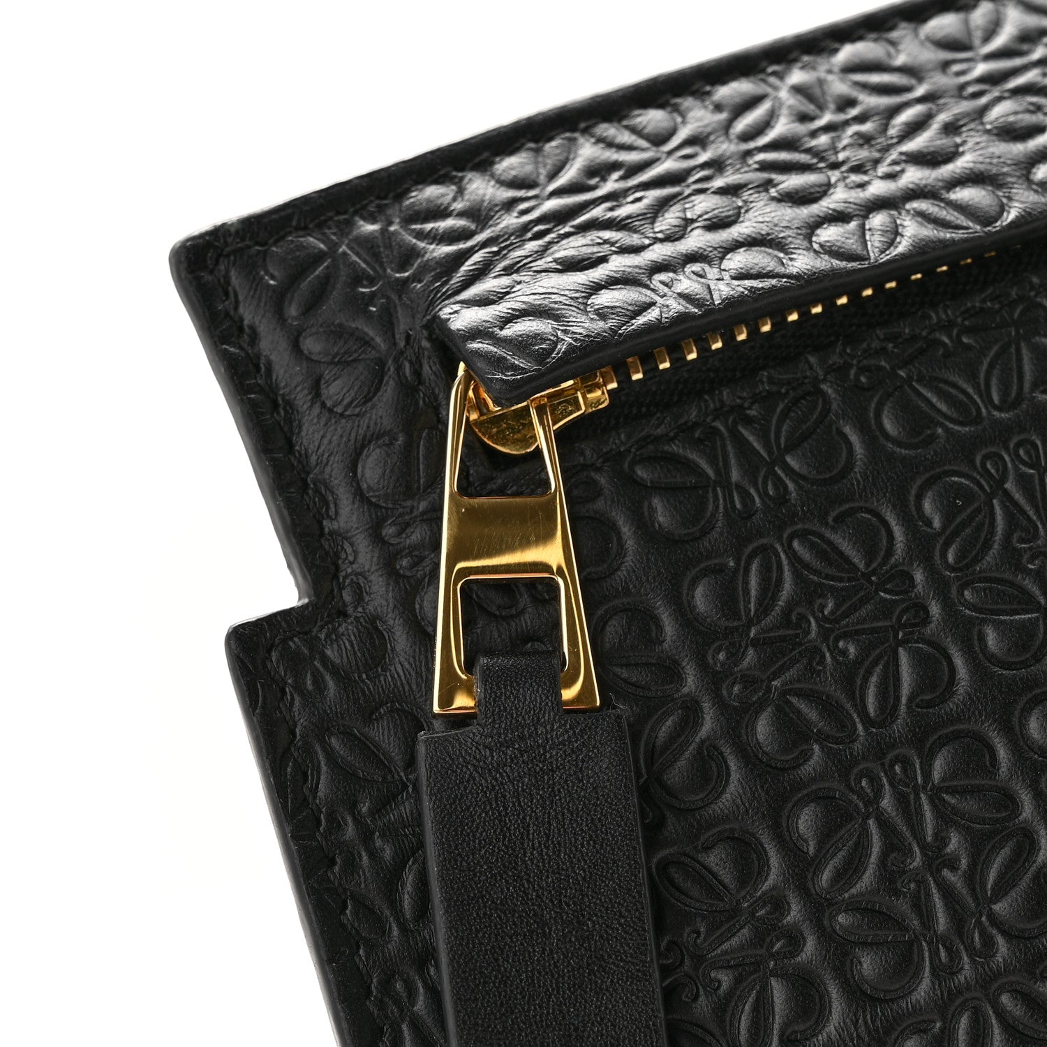Loewe Calfskin Embossed Mini Repeat T Pouch Black 8 of 10