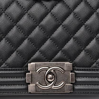 Chanel Caviar Quilted Medium Boy Flap Black 9 of 9