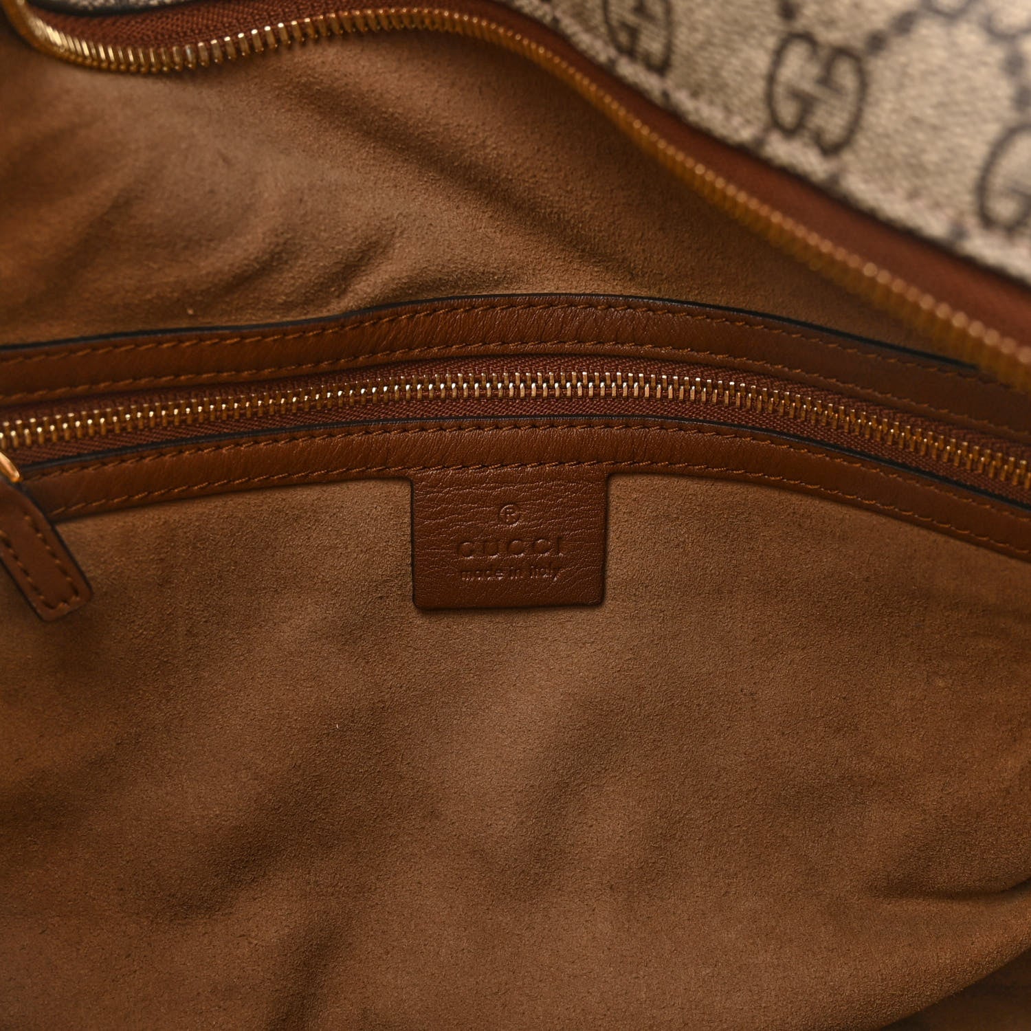 Gucci GG Supreme Monogram Large Linea A Hobo Light Brown 6 of 11