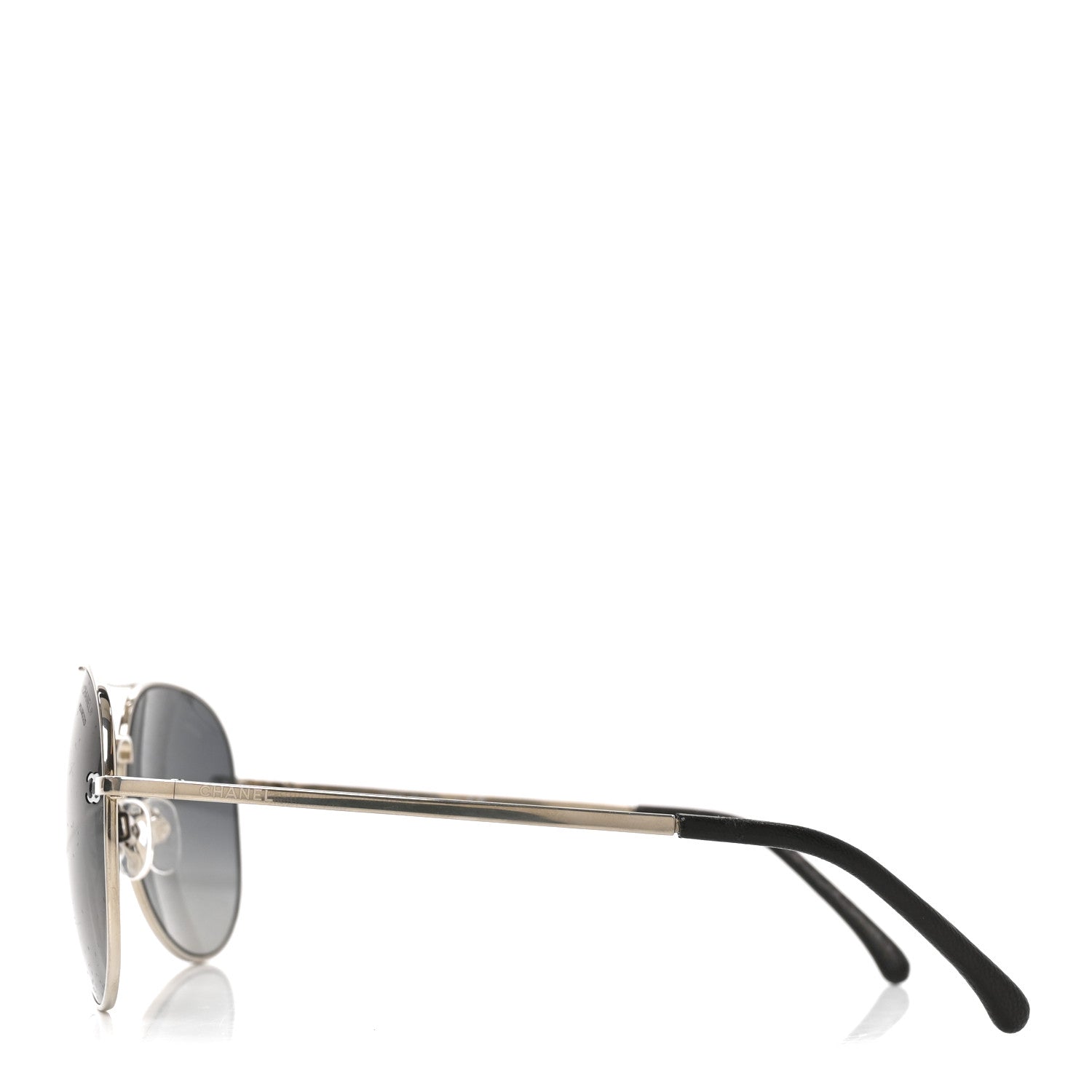 Chanel Metal Aviator CC Sunglasses 4189-T-Q Black 3 of 7