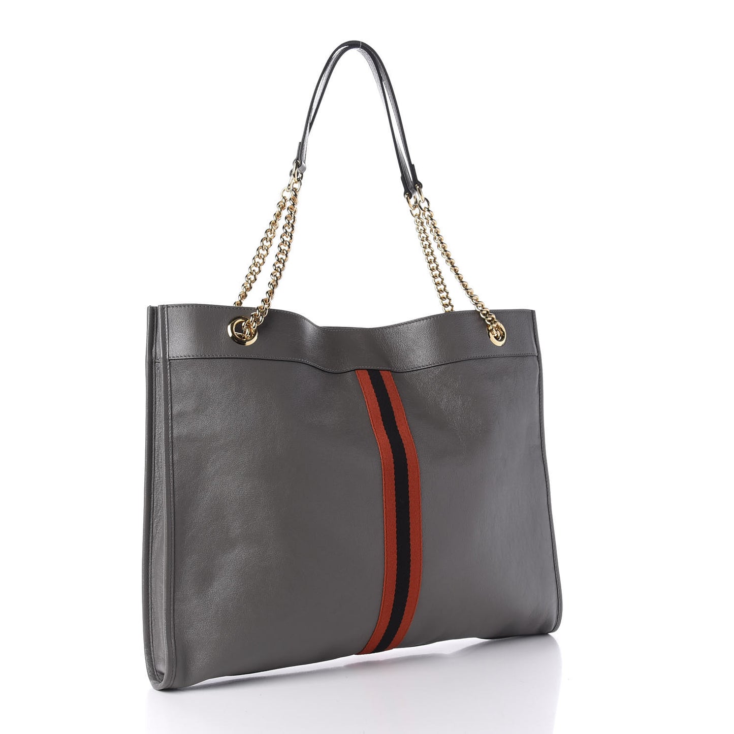 Calfskin Large Rajah Chain Tote Grey