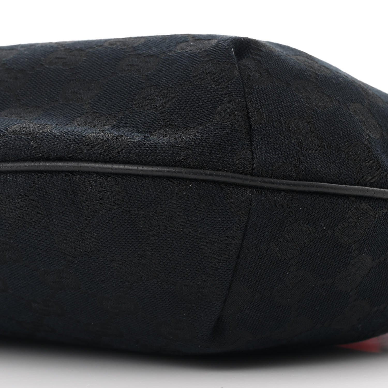 Gucci Monogram Web Medium Half Moon Hobo Black 10 of 10