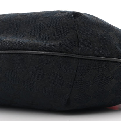 Gucci Monogram Web Medium Half Moon Hobo Black 10 of 10