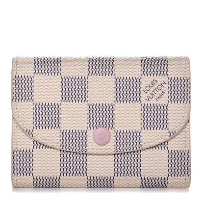 Louis Vuitton Damier Azur Rosalie Coin Purse Rose Ballerine 1 of 7