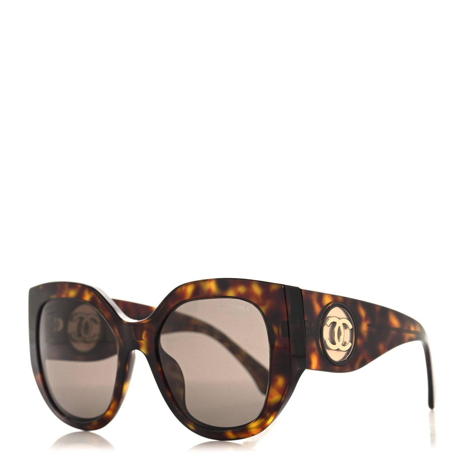 Chanel Acetate Butterfly CC Sunglasses 5550-A Tortoise 1 of 7