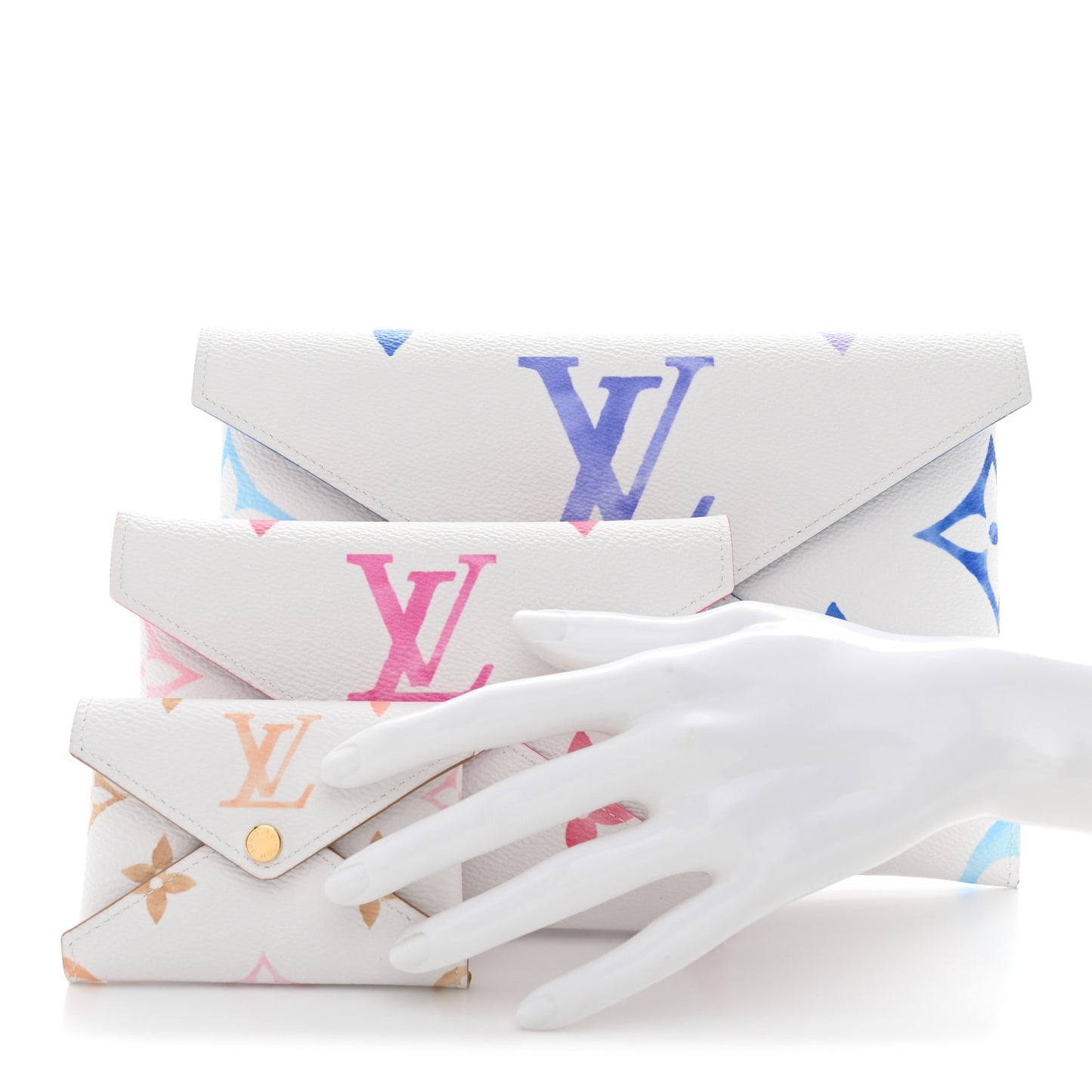 Monogram Giant By The Pool Kirigami Pochette Set Blue Rose Beige