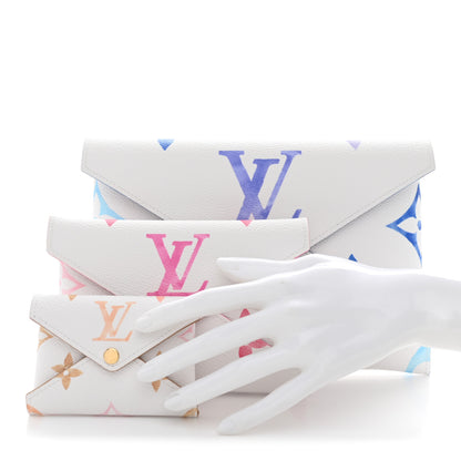 Louis Vuitton Monogram Giant By The Pool Kirigami Pochette Set Blue Rose Beige 2 of 9