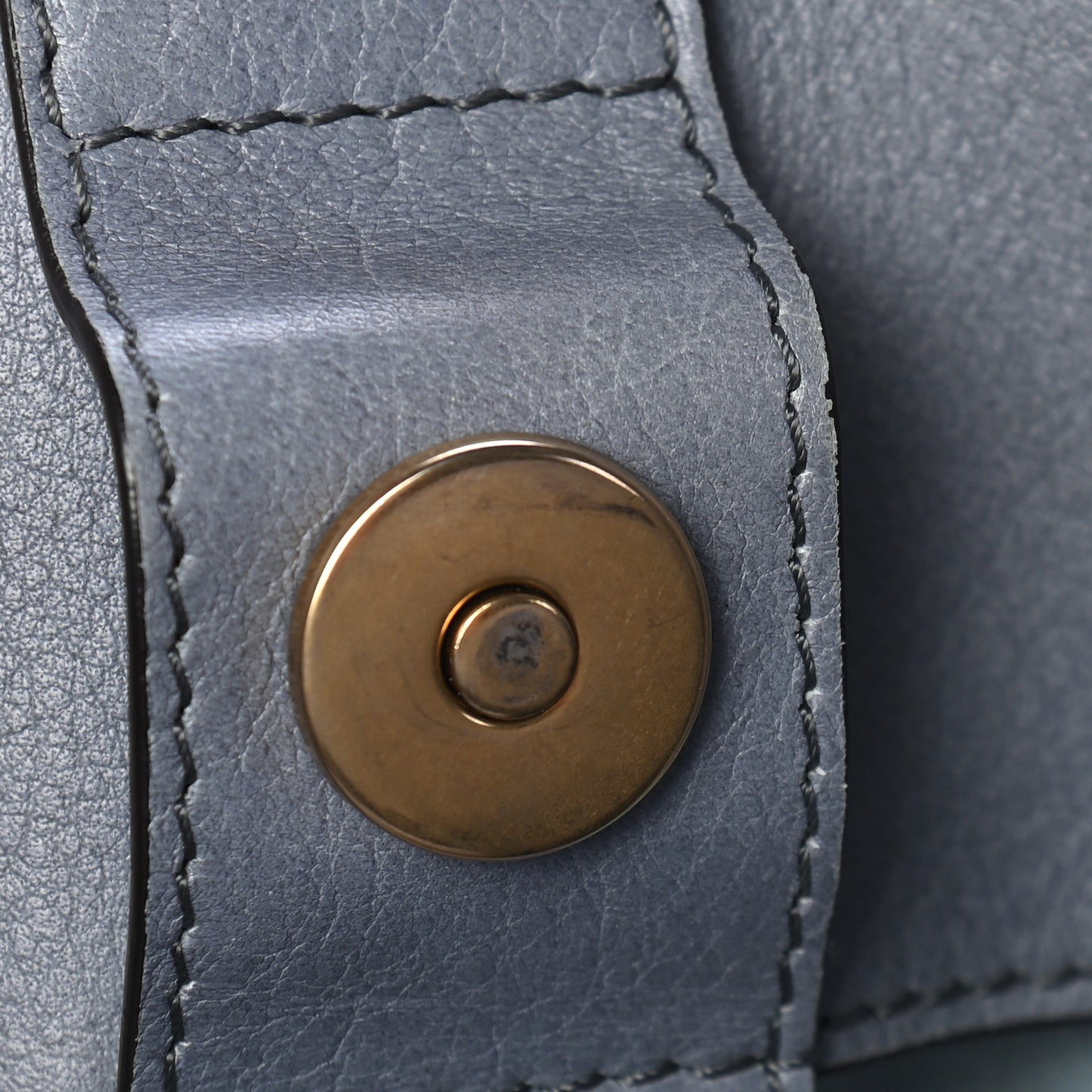 Smooth Calfskin Medium Milo Shopping Tote Blue