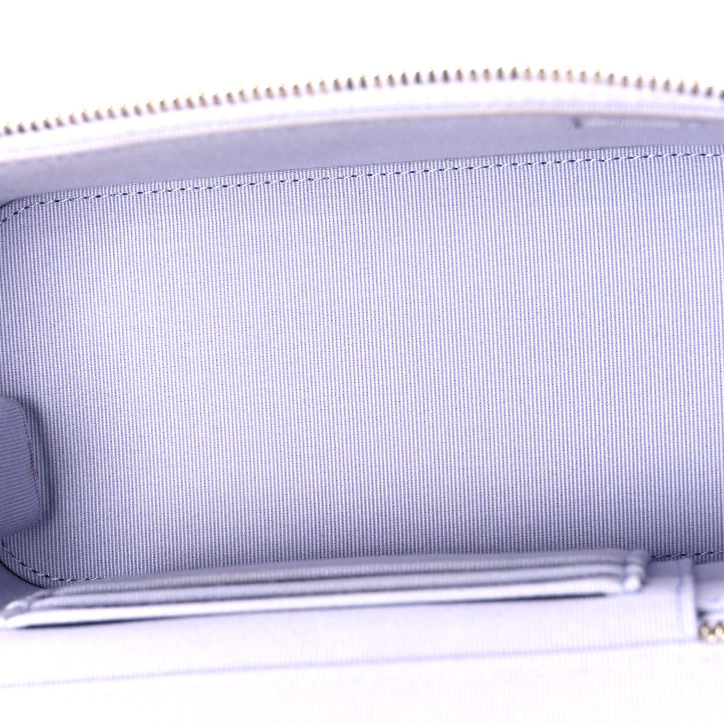 Lambskin Quilted Small Top Handle Vanity Case With Chain Light Purple
