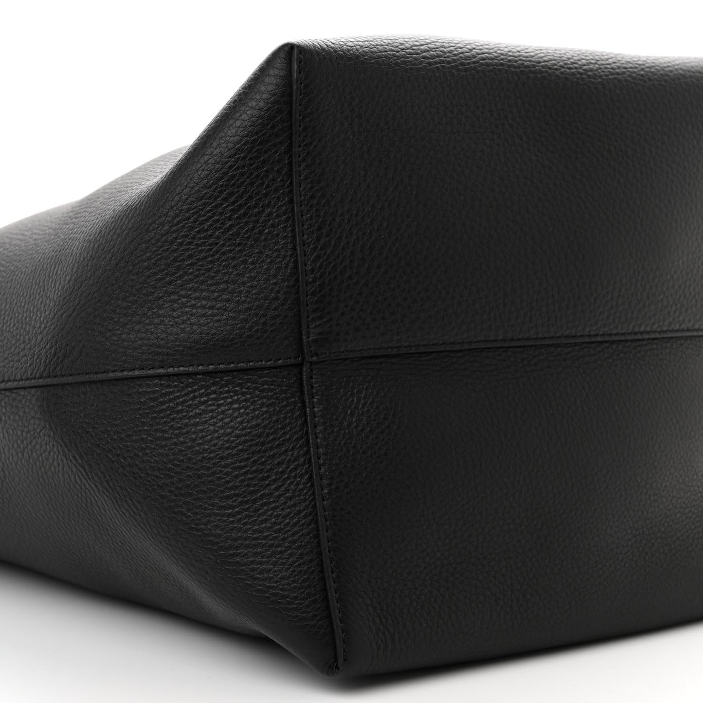 Grained Calfskin Large N/S Park Tote Black