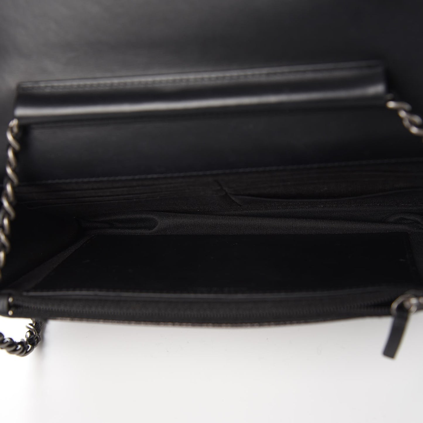 Caviar Quilted Boy Wallet On Chain WOC Black