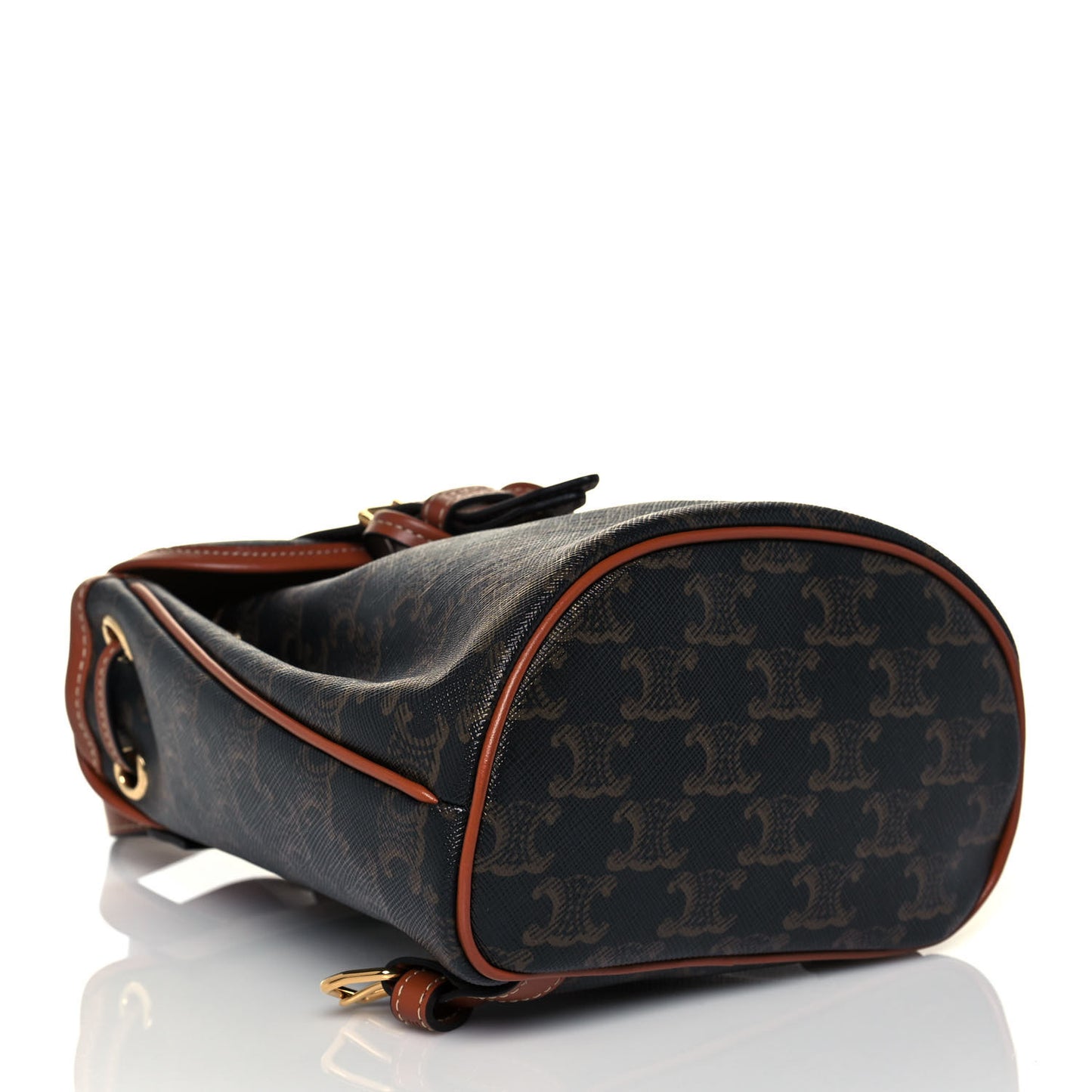 Triomphe Canvas Calfskin Mini Folco Backpack Tan