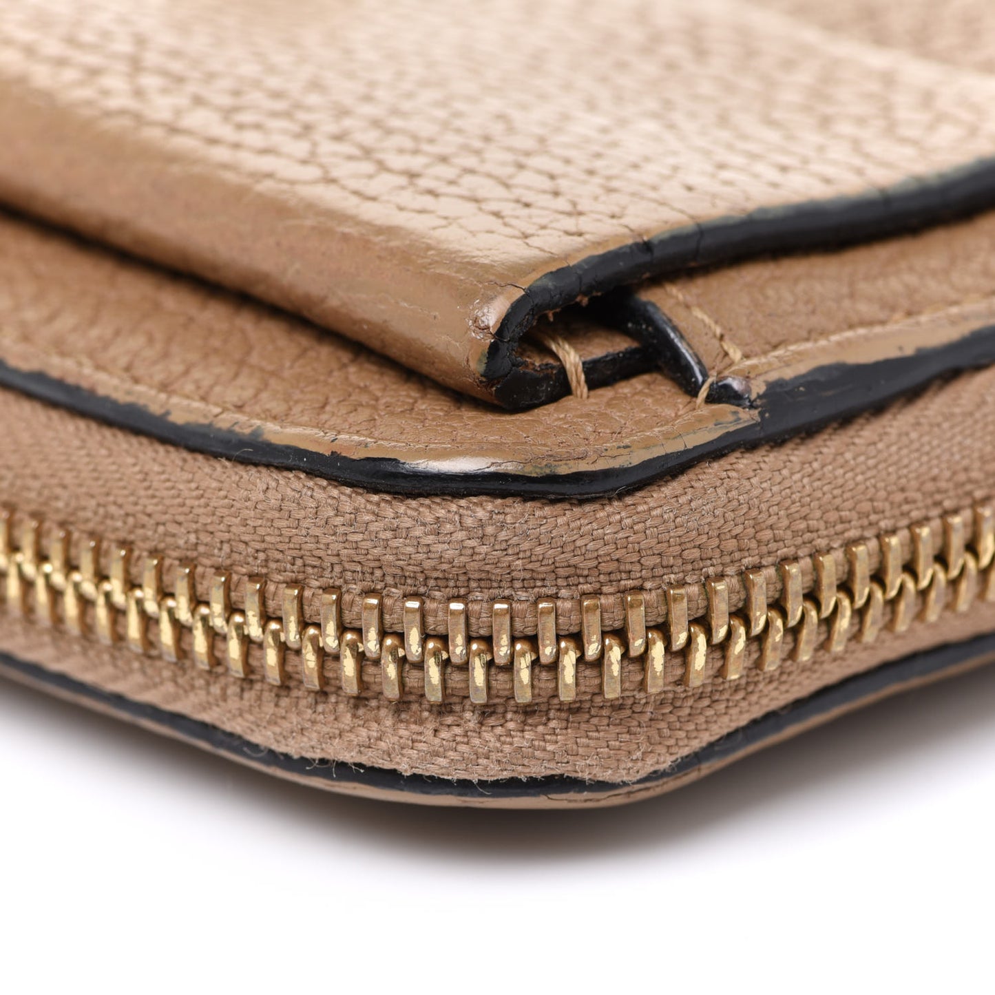 Grained Lambskin Drew Long Wallet with Flap Nut