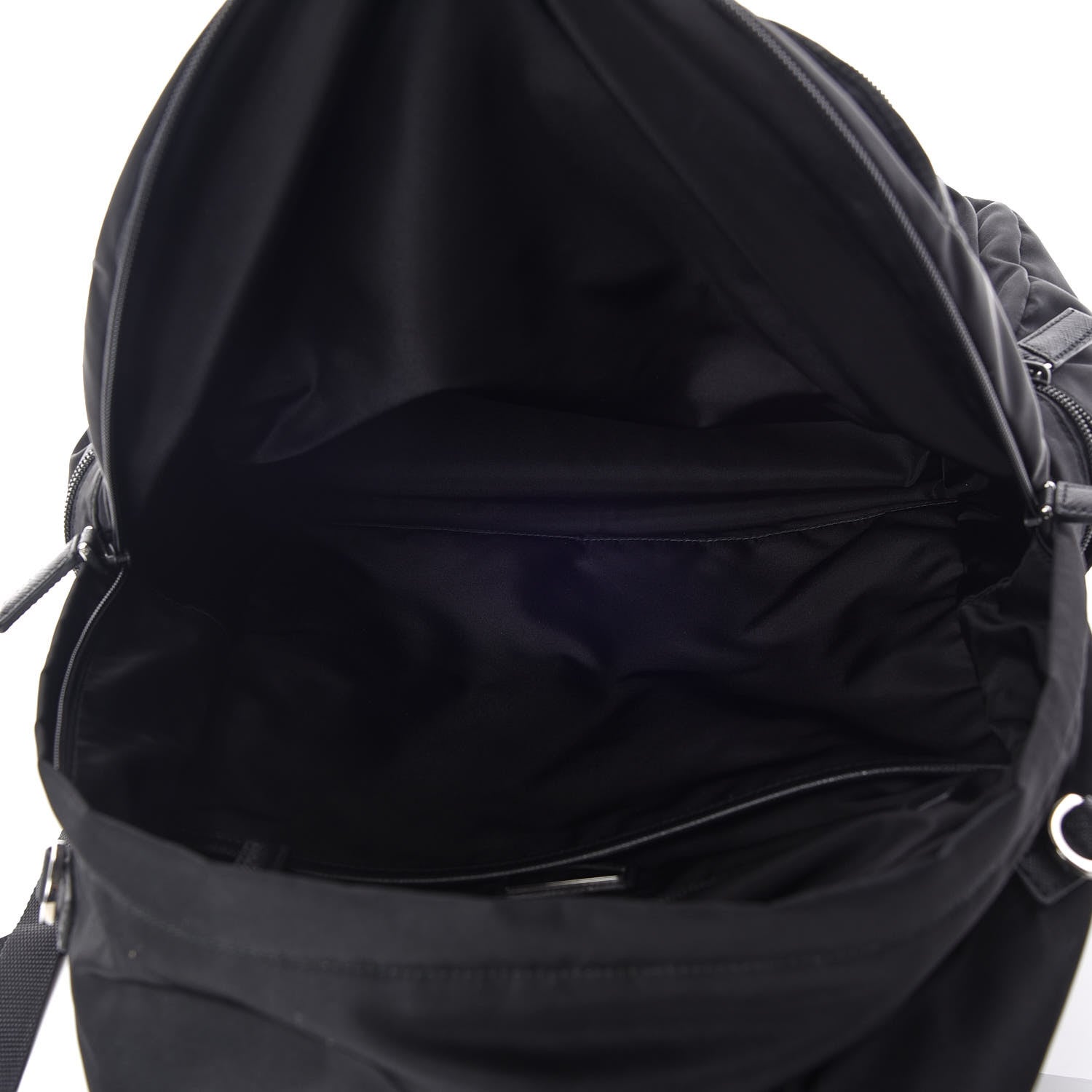 Prada Nylon Saffiano Day Backpack Black 7 of 10