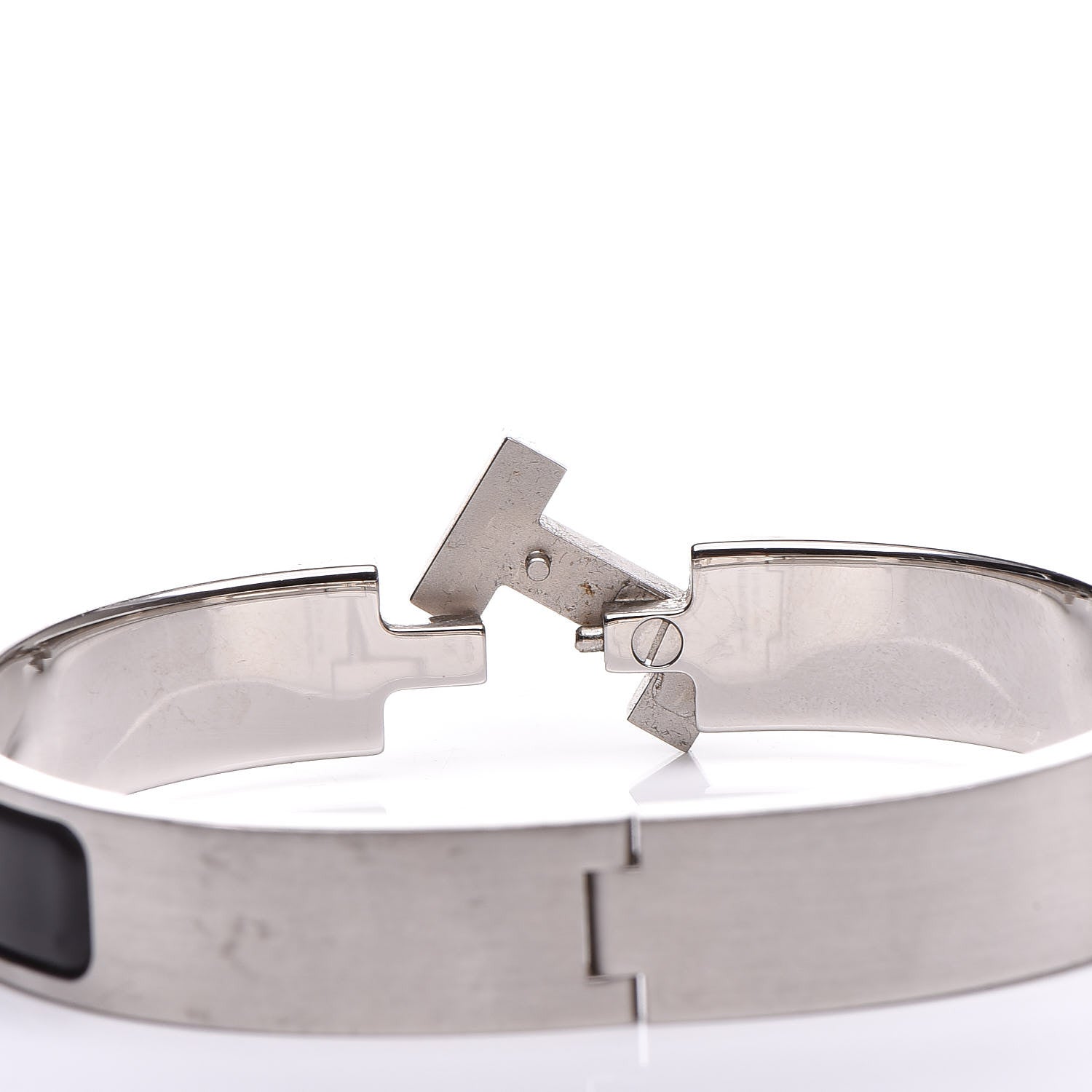 Hermes Matte Enamel Narrow Clic Clac HH Bracelet GM Black 4 of 6
