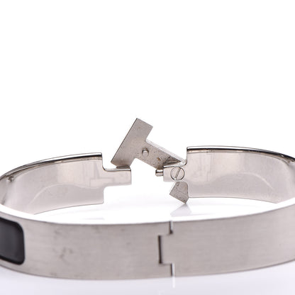 Hermes Matte Enamel Narrow Clic Clac HH Bracelet GM Black 4 of 6