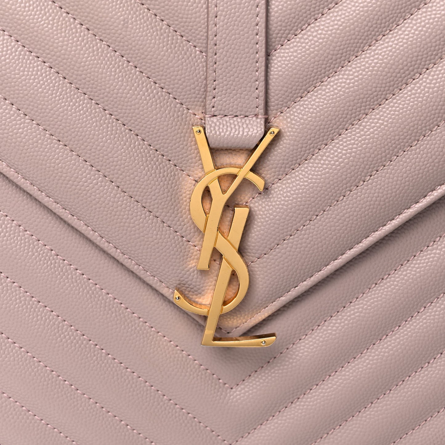 Grain De Poudre Matelasse Chevron Large Monogram Satchel Rose Antic