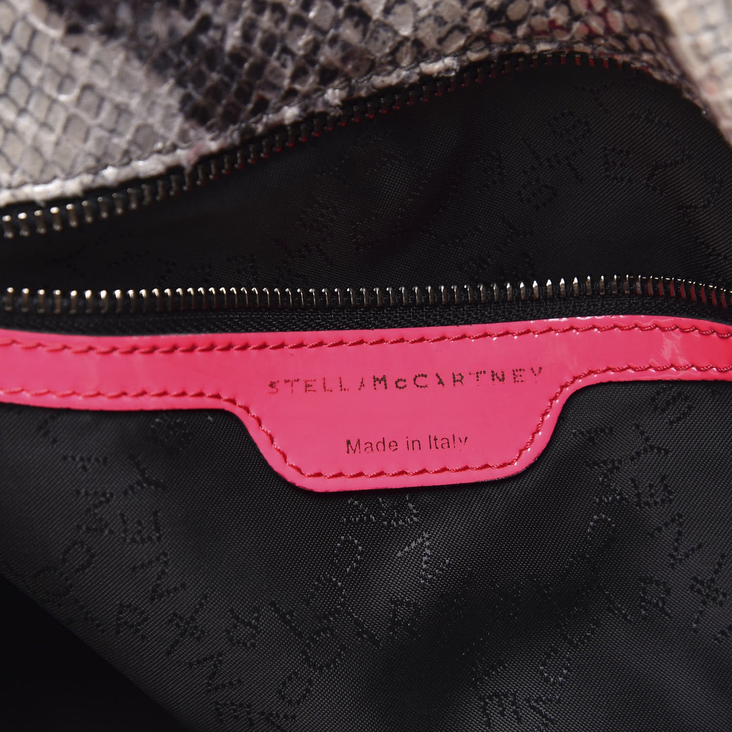 Eco Python Falabella Fold Over Tote Chalk Pink