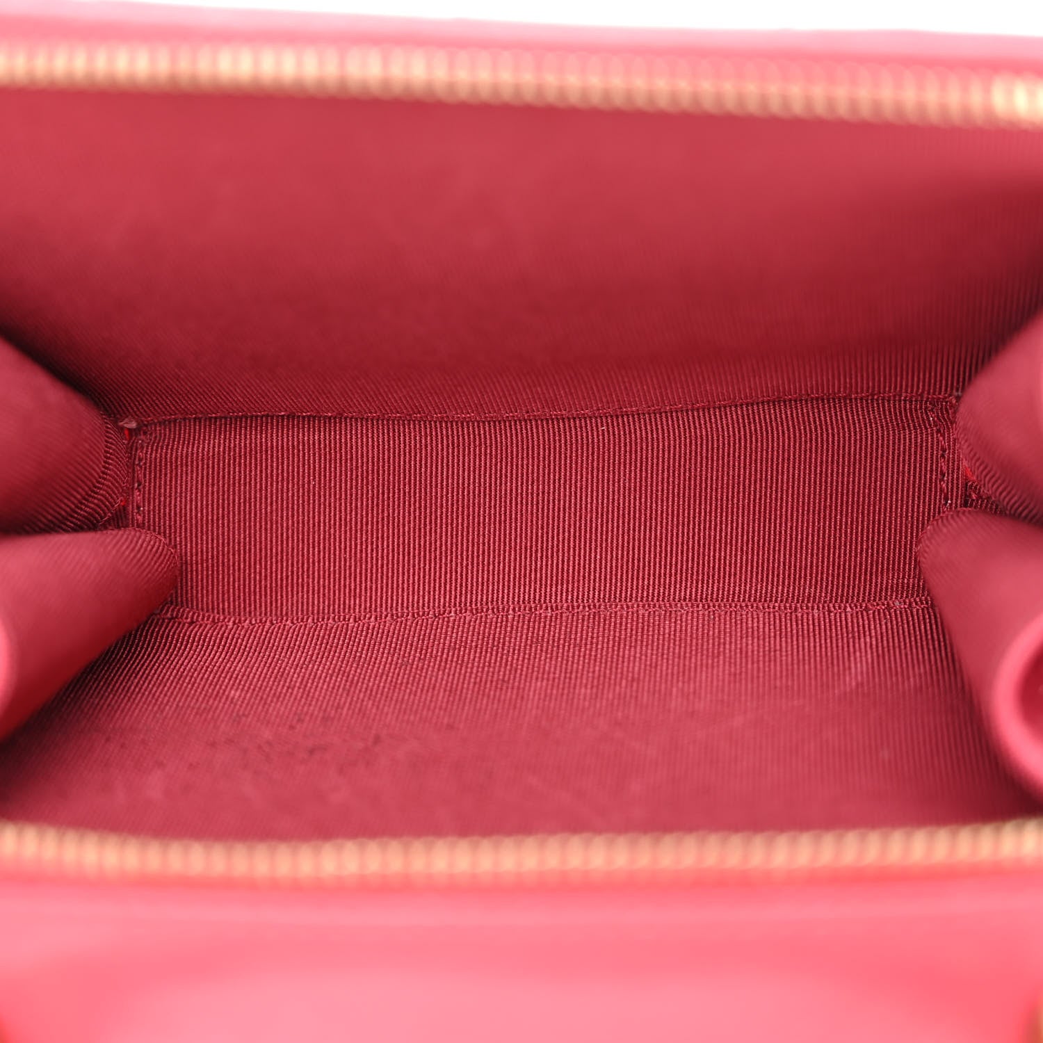 Chanel Glazed Aged Calfskin Quilted Small Top Handle Vanity Case Dark Pink 5 of 11