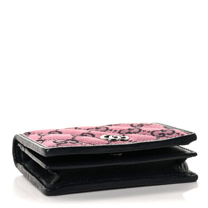 Gucci Monogram Multicolor Matelasse Diagonal GG Marmont Card Case Wallet Pink Blue 4 of 8