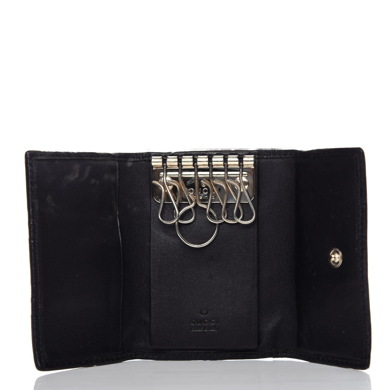 Gucci Guccissima 6 Key Holder Case Black 5 of 7