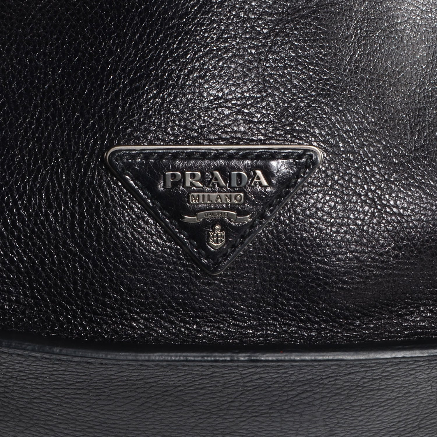 Prada Glace Calf Large Twin Pocket Tote Bag Baltico Black 4 of 9