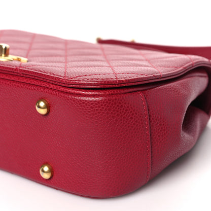 Chanel Caviar Quilted Carry Around Flap Bag Red 10 of 10