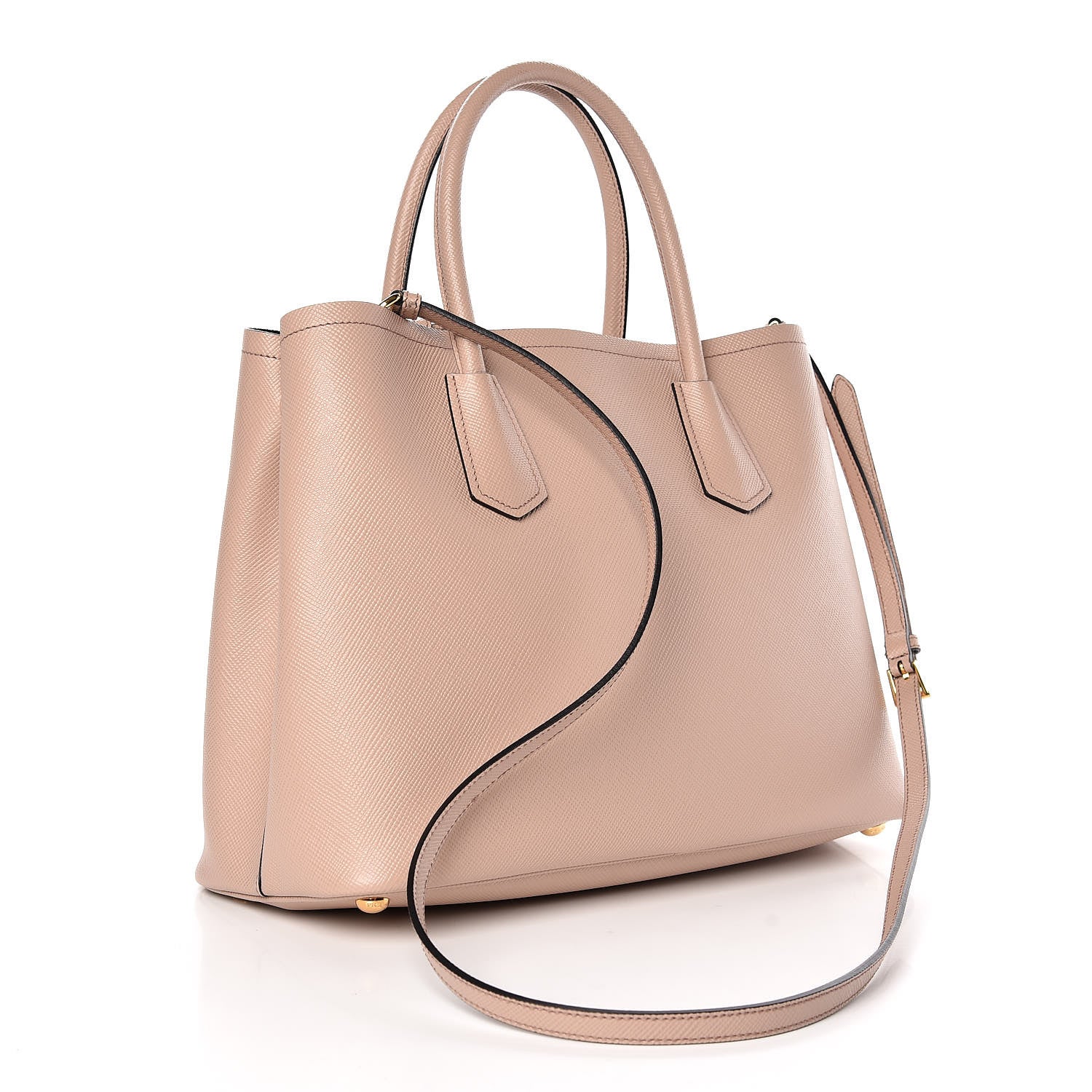 Prada Saffiano Cuir Medium Double Bag Cammeo 3 of 8