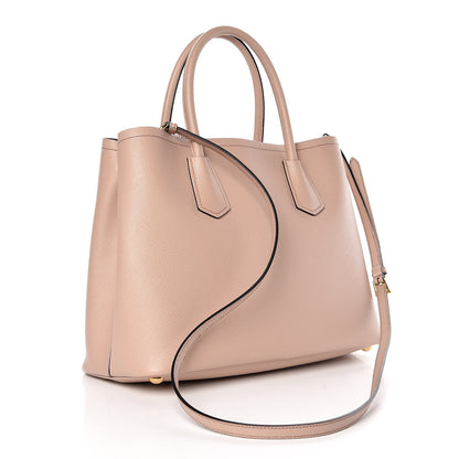 Prada Saffiano Cuir Medium Double Bag Cammeo 3 of 8