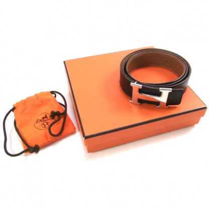 Hermes Leather Reversible Constance H Belt 90 Black/Silver 3 of 7