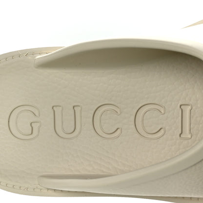 Gucci Rubber GG Monogram Perforated Elea Platform 55mm Lug Sole Sandals 38 Mystic White 7 of 7