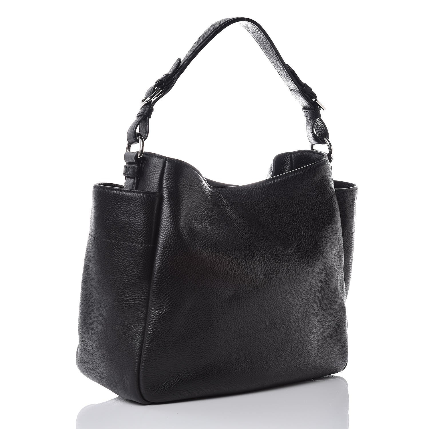 Prada Vitello Daino Side Pocket Hobo Nero Black 3 of 7