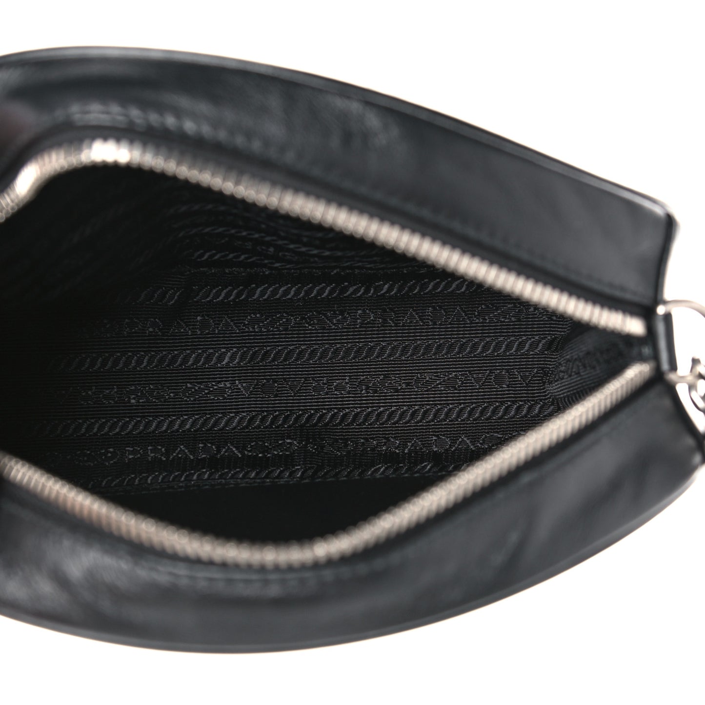 Soft Calfskin Impunture Diagramme Dome Crossbody Bag Black