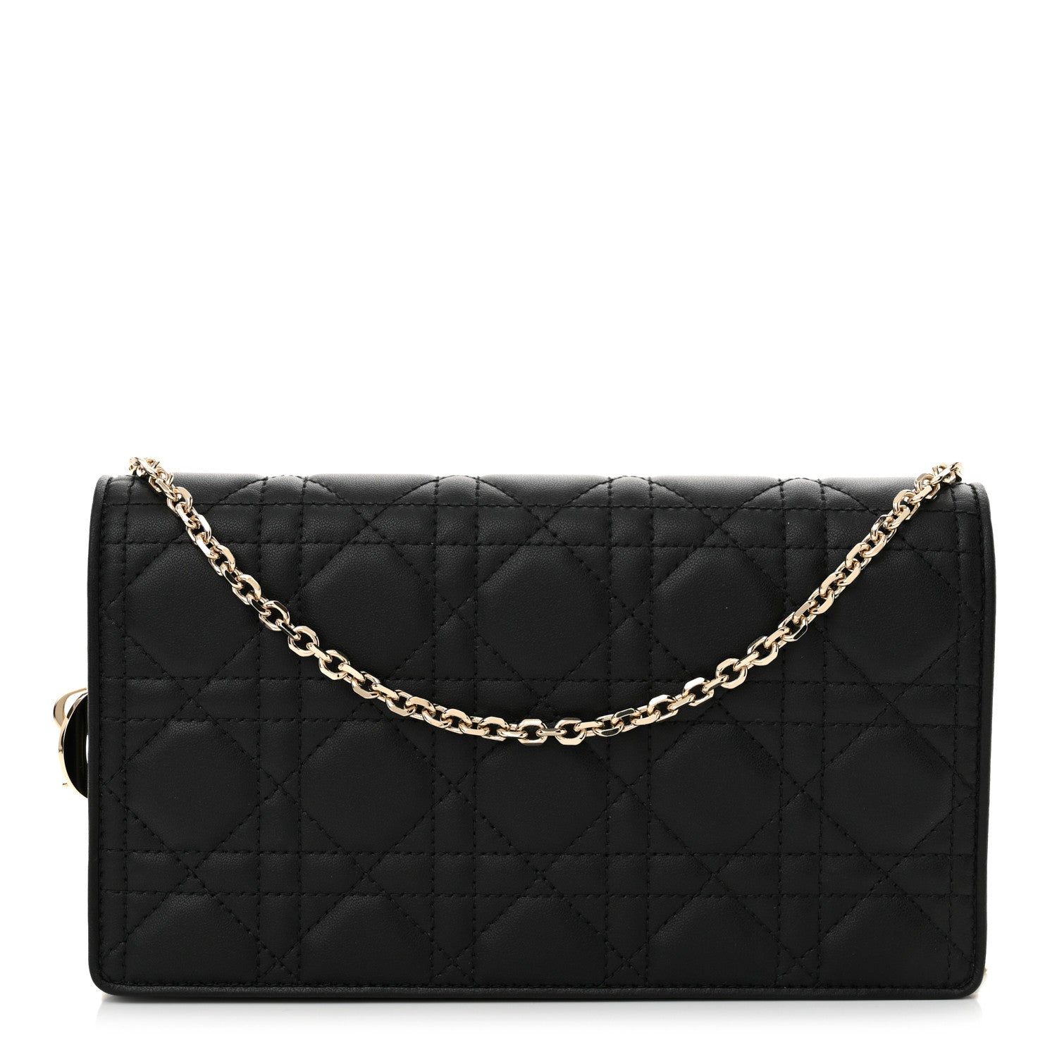 Christian Dior Lambskin Cannage Lady Dior Pouch Black 1 of 11