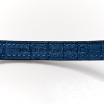 Hermes Matte Alligator Constance Long Wallet To Go Bleu Zellige 7 of 13