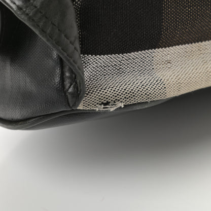 Burberry Canvas Mega Check Doran Backpack Black 16 of 17