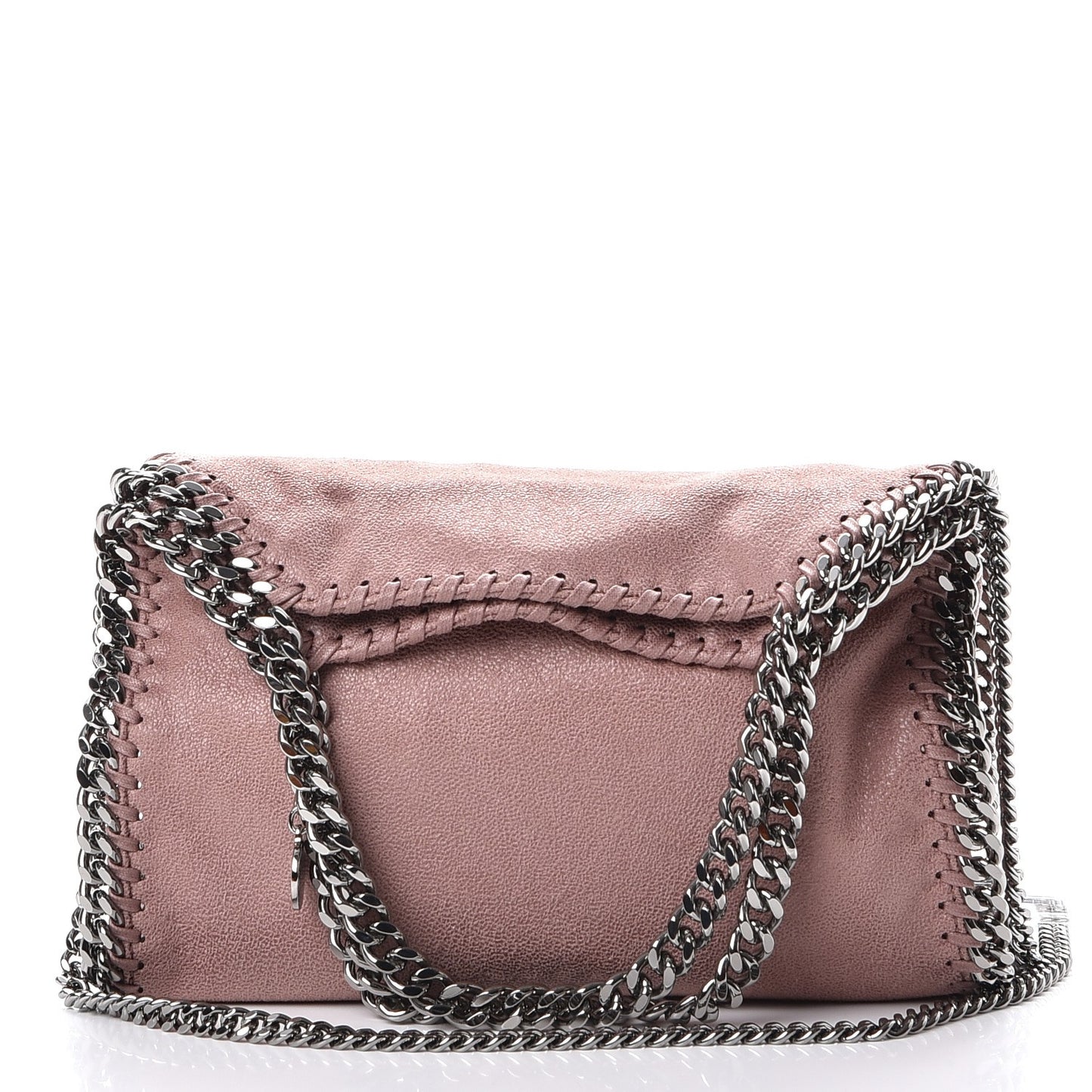 Shaggy Deer Mini Falabella Fold Over Tote Pink