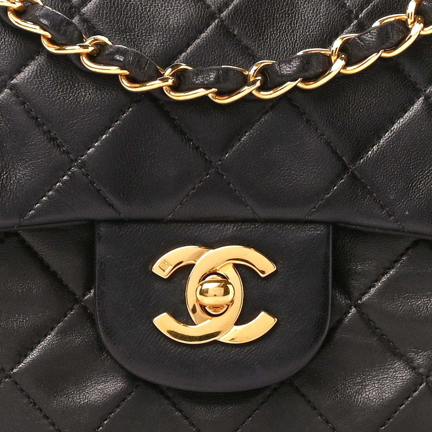 Chanel Lambskin Quilted Small Double Flap Black 9 of 11