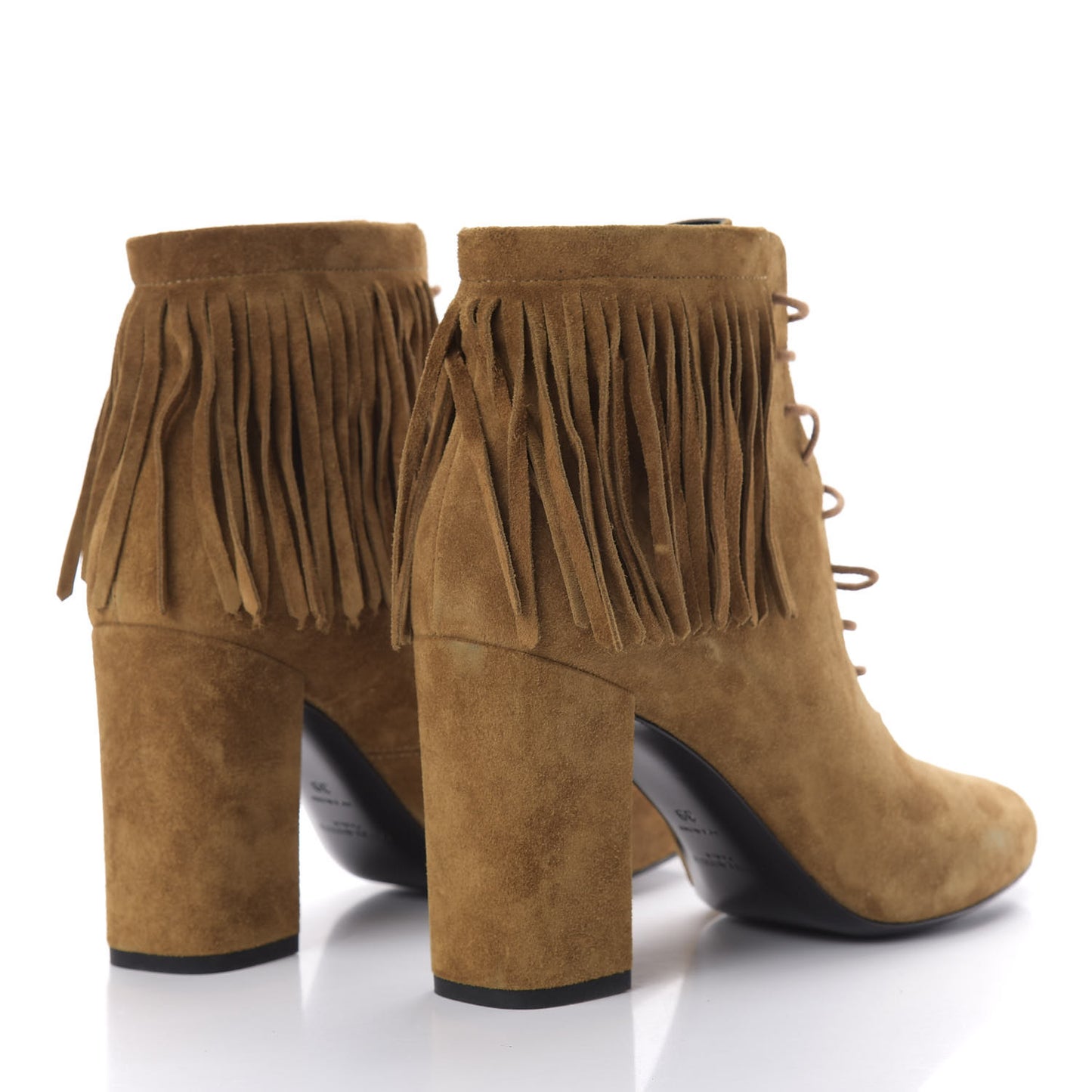 Suede Babies 90 Fringe Ankle Boots 39 Light Tan