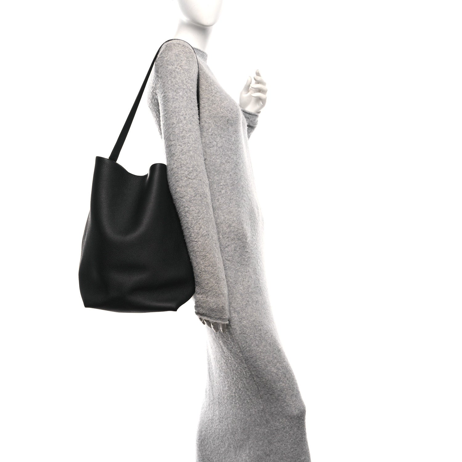 The Row Grained Calfskin Medium N/S Hook Tote Black 2 of 11