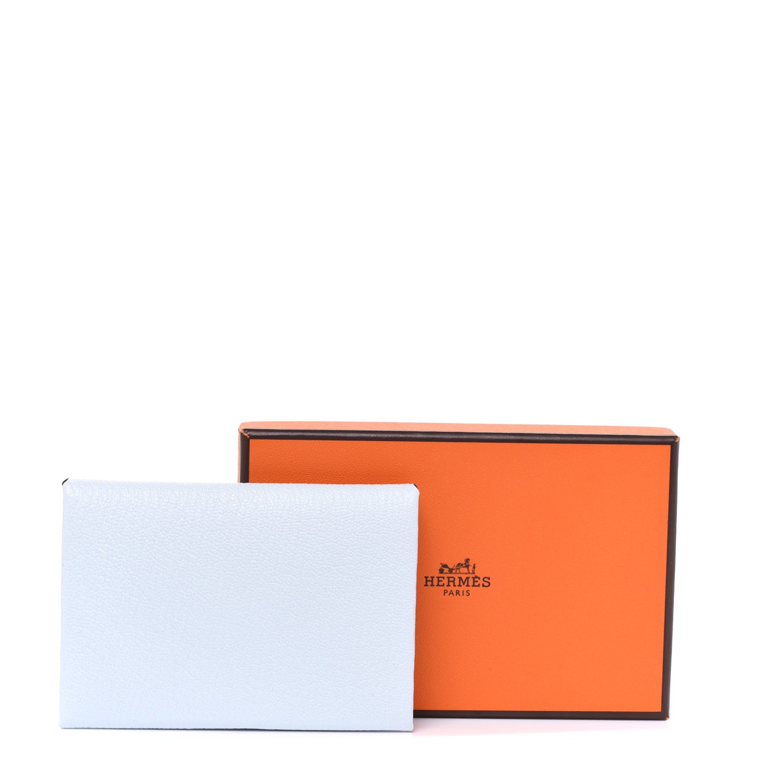 Hermes Chevre Mysore Verso Calvi Duo Card Case Bleu Brume Menthe 8 of 8