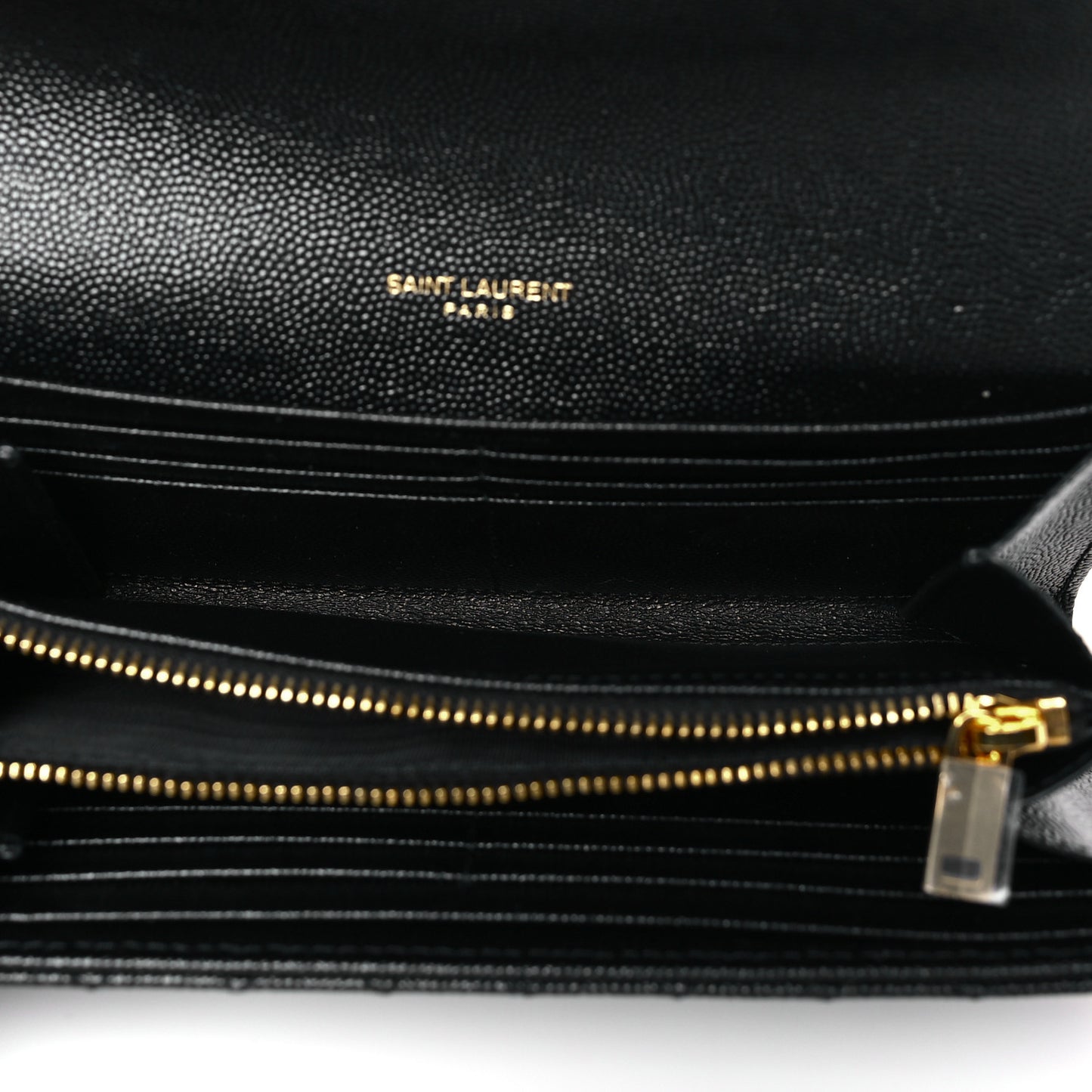 Grain De Poudre Mixed Matelasse Triquilt Large Monogram Wallet Black