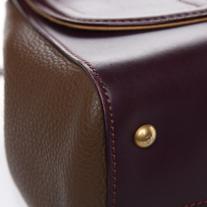 Fendi Cuoio Silvana Bag Beige Deep Berry Blue 10 of 12
