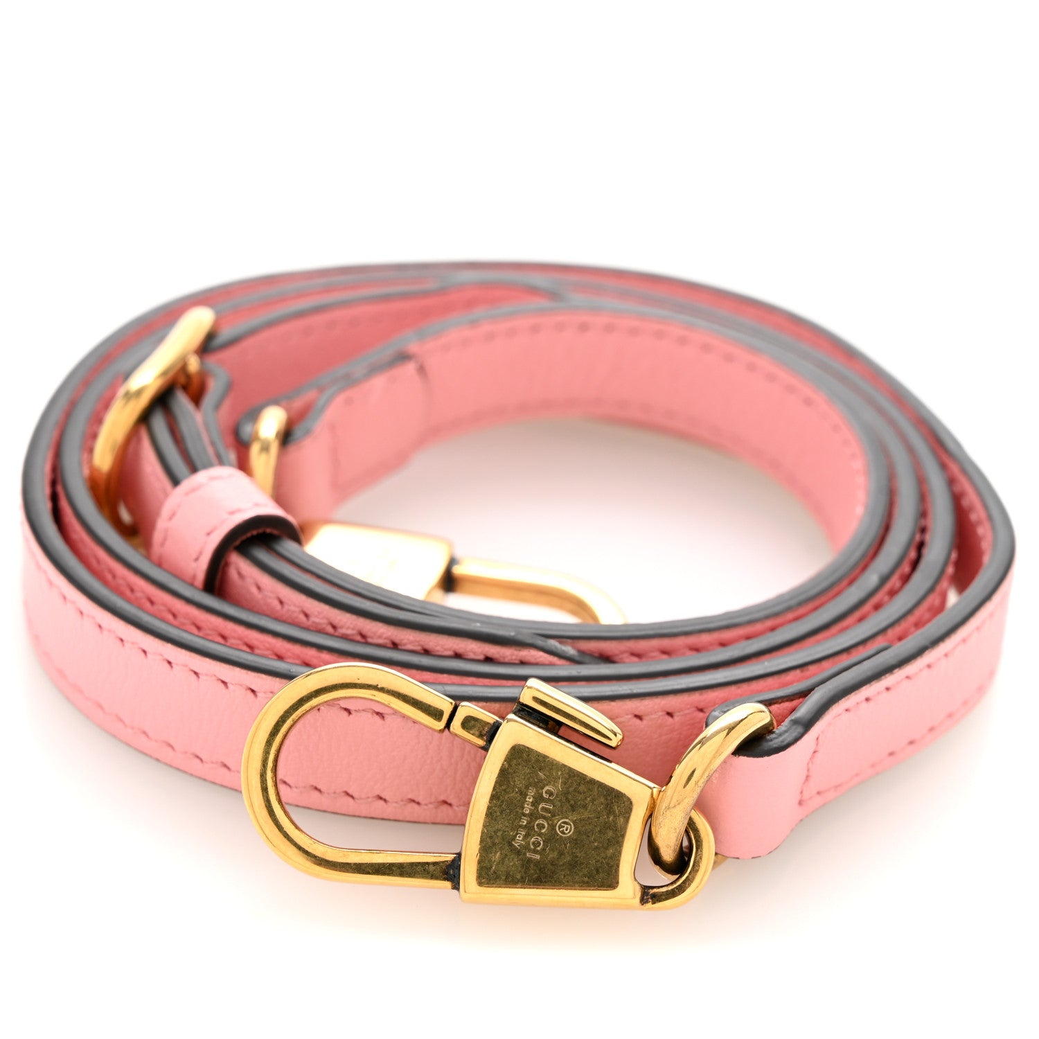 Gucci Calfskin Adjustable Shoulder Strap Wild Rose 4 of 5