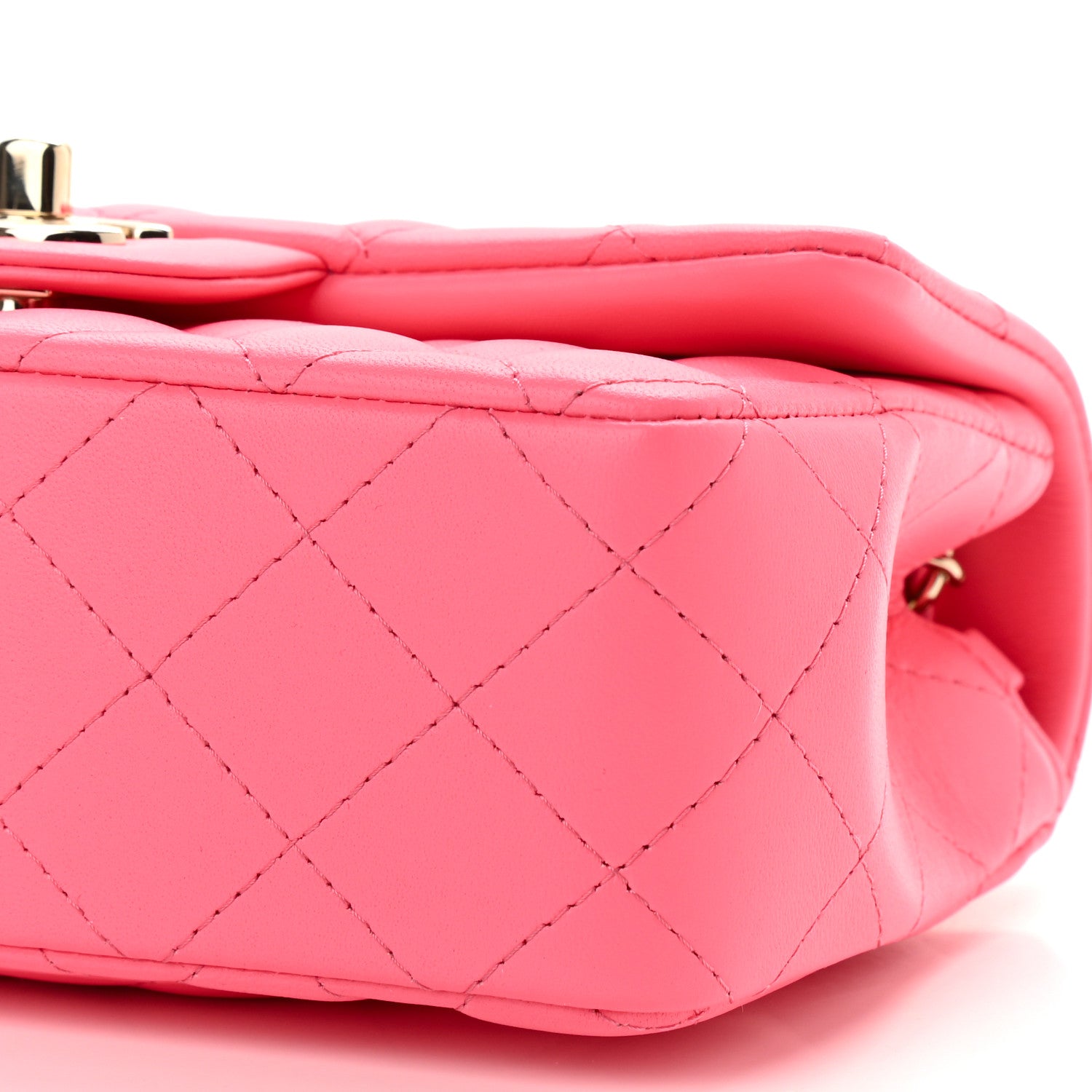 Chanel Lambskin Quilted Mini Rectangular Flap Pink 9 of 11