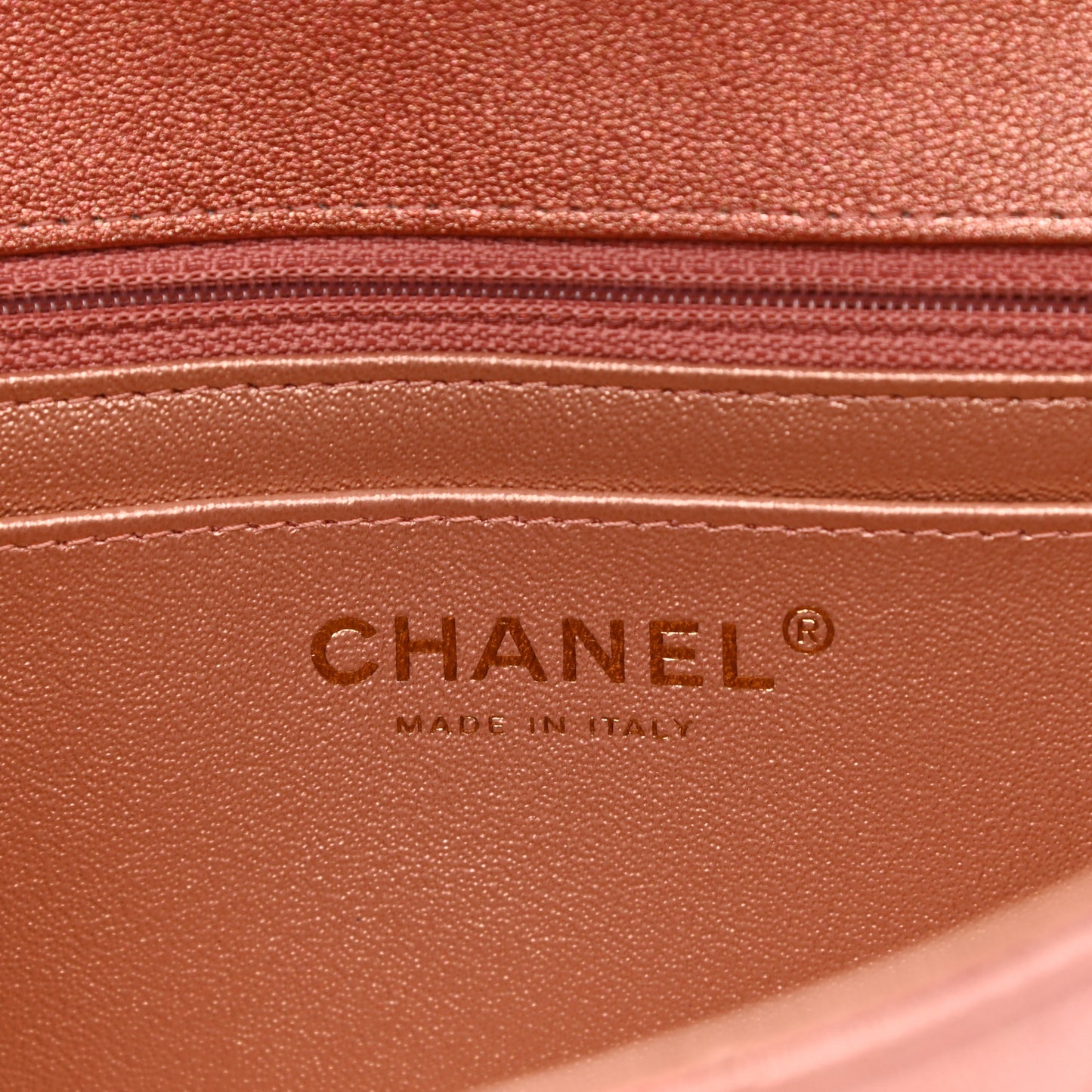 Metallic Lambskin Quilted Ombre Mini Rectangular Flap Pink