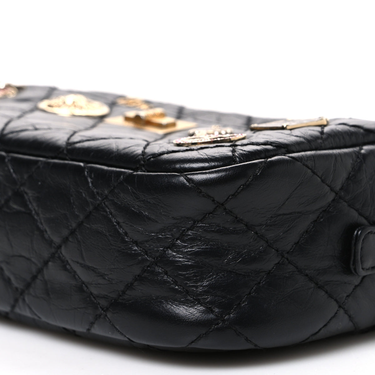 Chanel Aged Calfskin Quilted Mini Lucky Charm Reissue Camera Case Black 10 of 10